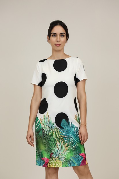Midi Dress Flared Cut Seventies Print| M47 Modas Benidorm