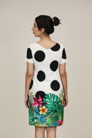 Midi Dress Flared Cut Seventies Print| M47 Modas Benidorm