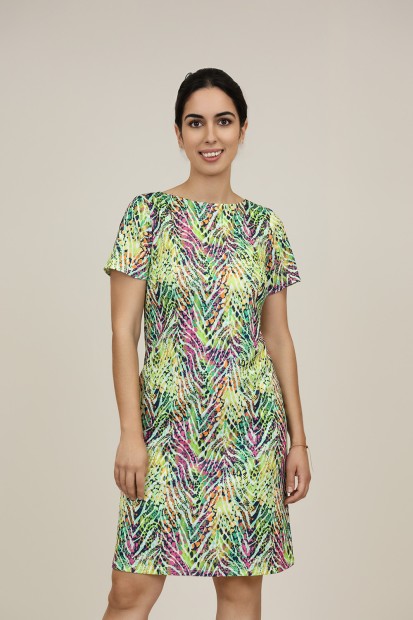 Midi Dress Flared Cut Seventies Print| M47 Modas Benidorm