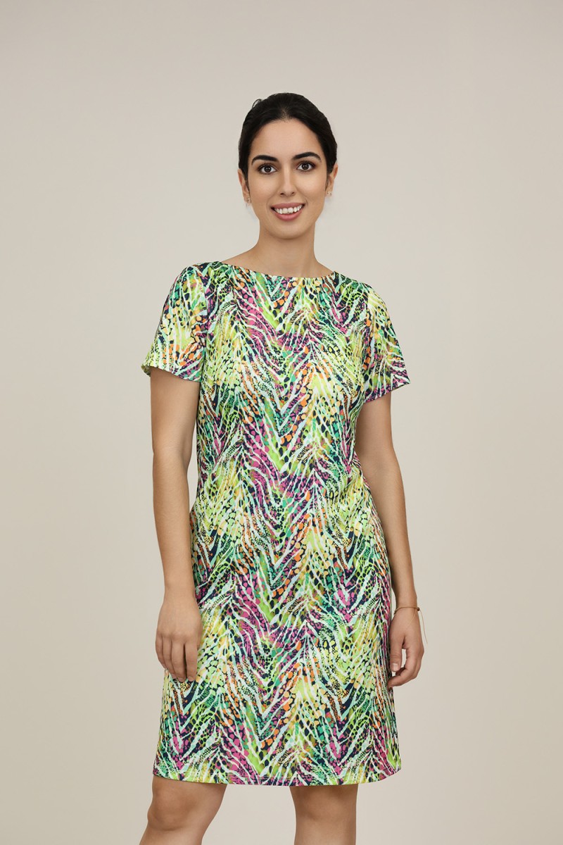Midi Dress Flared Cut Seventies Print| M47 Modas Benidorm