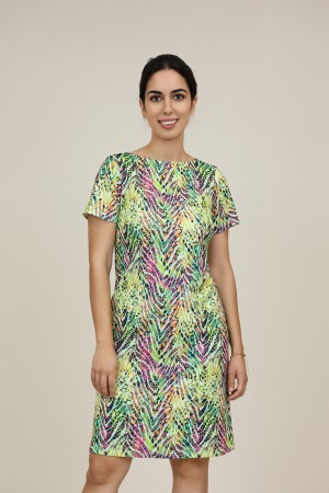 Midi Dress Flared Cut Seventies Print| M47 Modas Benidorm