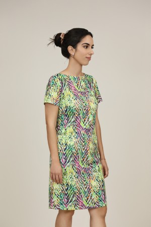 Midi Dress Flared Cut Seventies Print| M47 Modas Benidorm