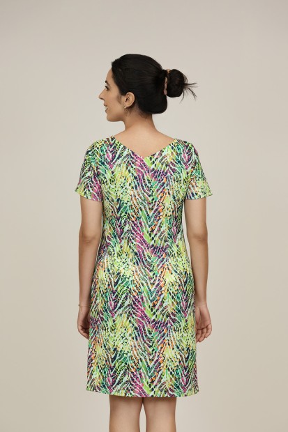 Midi Dress Flared Cut Seventies Print| M47 Modas Benidorm