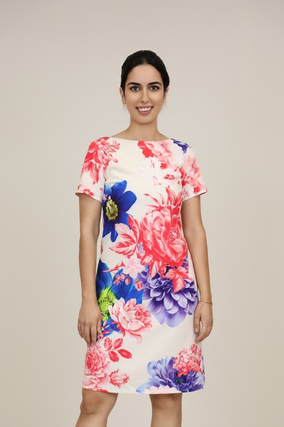 Midi Dress Flared Cut Seventies Print| M47 Modas Benidorm