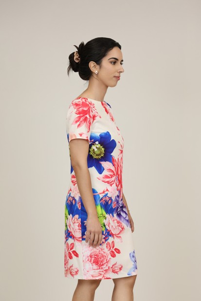 Midi Dress Flared Cut Seventies Print| M47 Modas Benidorm