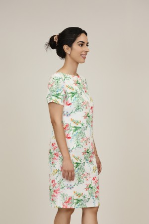 Midi Dress Flared Cut Seventies Print| M47 Modas Benidorm