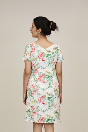 Midi Dress Flared Cut Seventies Print| M47 Modas Benidorm