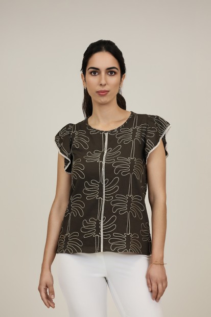 Sleevless Printed Multicolored Blouse| M47 Modas Benidorm