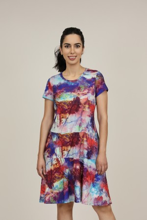 Vestido Midi Estampado | Vestido Punto| M47 Modas Benidorm