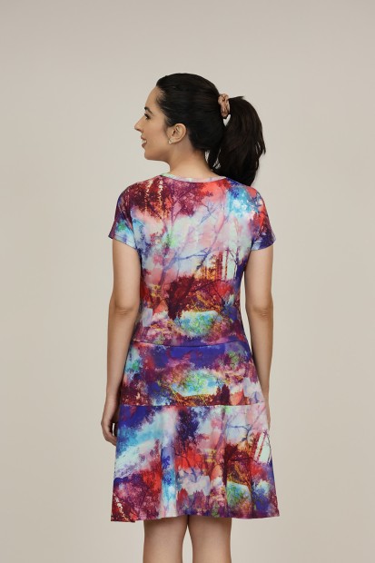 Vestido Midi Estampado | Vestido Punto| M47 Modas Benidorm