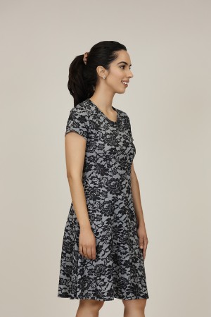 Vestido Midi Estampado | Vestido Punto| M47 Modas Benidorm