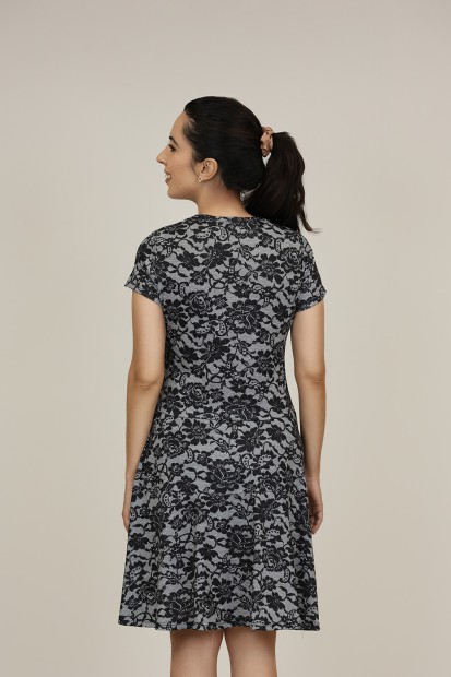 Flowy Midi Dress Pretty Woman Style  M47 Modas