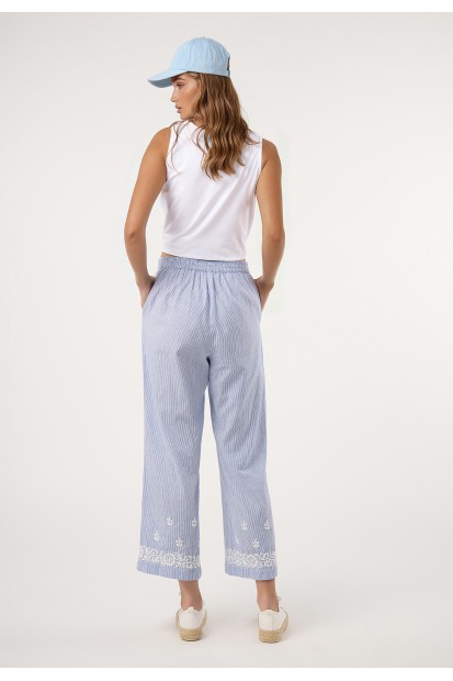 Pantalon Recto | Pantalon lino Rayas | M47 Modas Benidorm