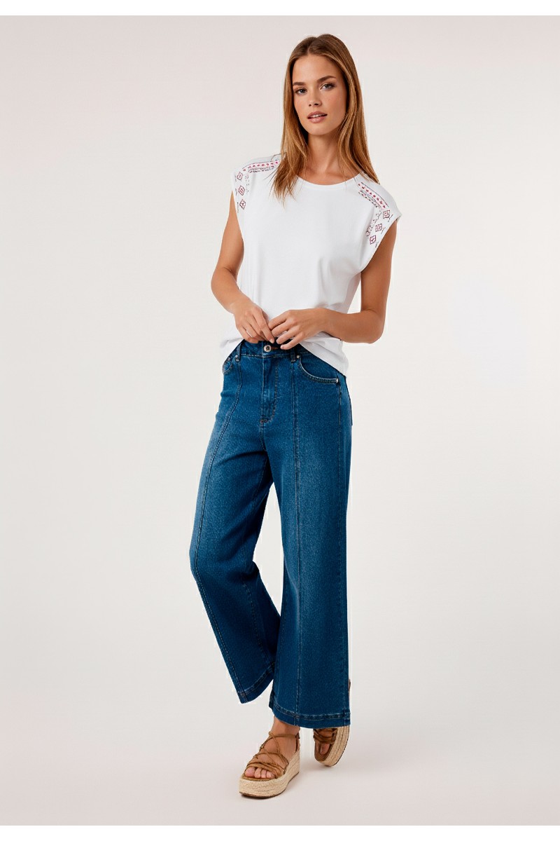 Camisetas de Mujer | Camiseta Lentejuelas M47 Modas Benidorm
