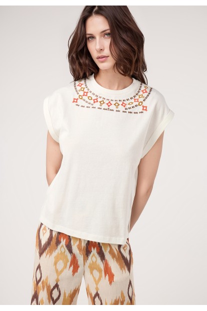Camisetas de Mujer | Camiseta Lentejuelas M47 Modas Benidorm