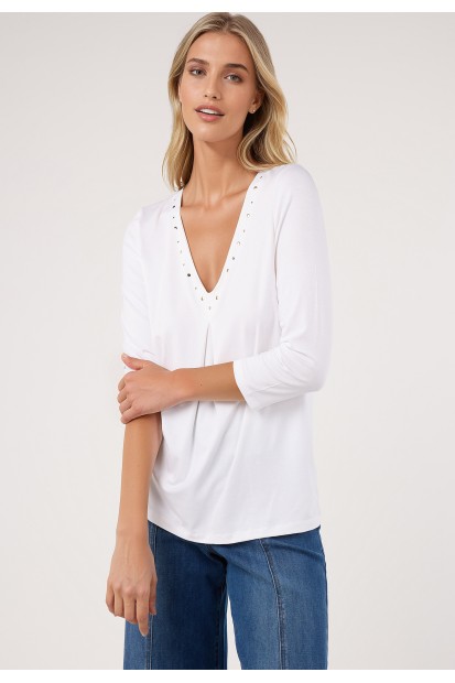 Camisetas de Mujer | Camiseta Lentejuelas M47 Modas Benidorm