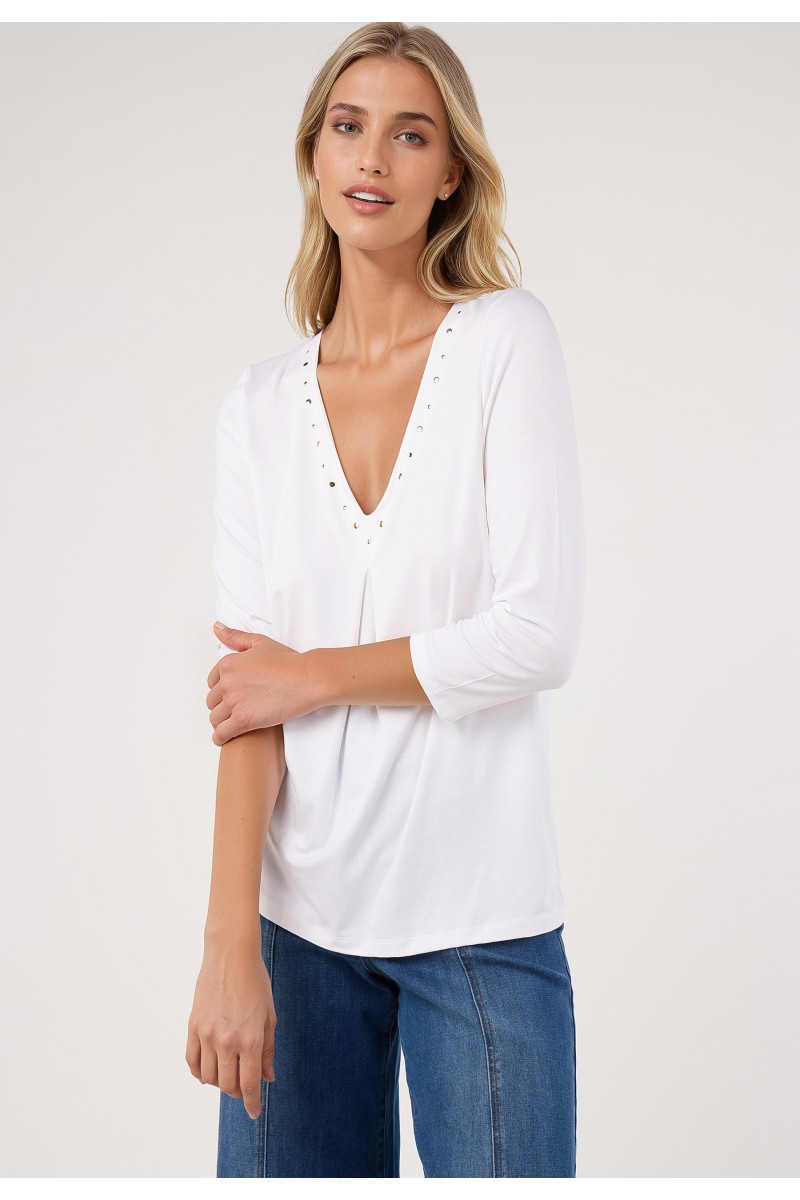 Camisetas de Mujer | Camiseta Lentejuelas M47 Modas Benidorm