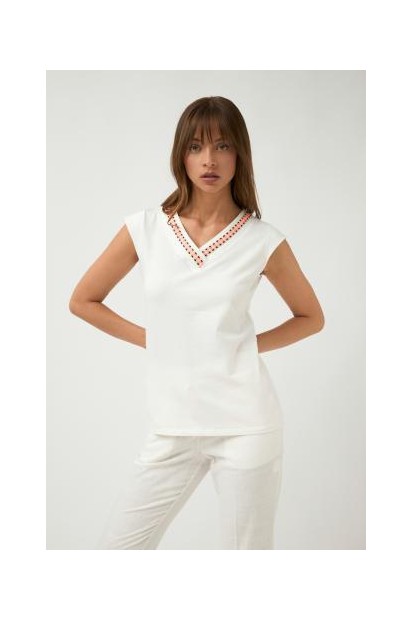 Camiseta Viscosa Eco| Camiseta Blanca| M47 Modas Benidorm