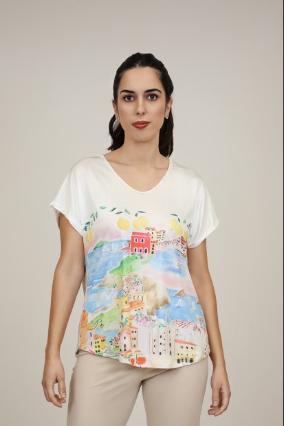Flowing Printed Blouse| M47 Modas Benidorm