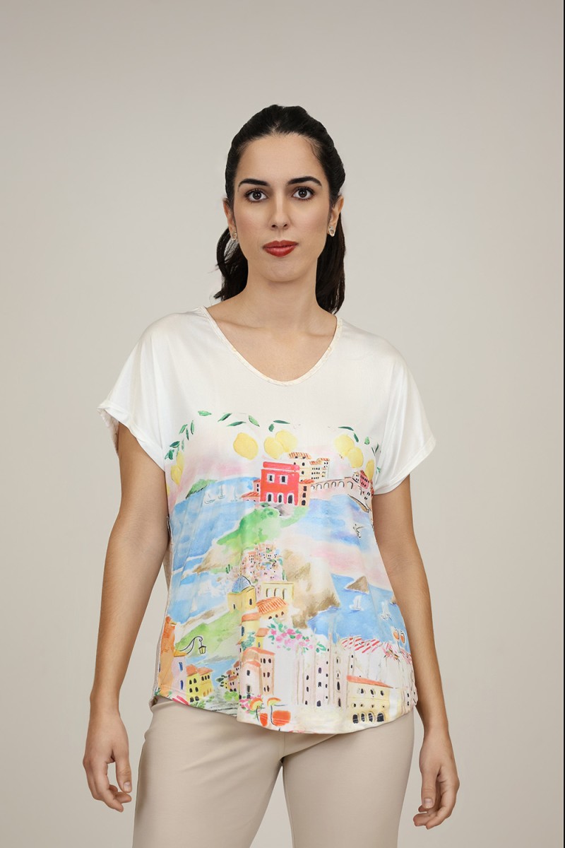 Flowing Printed Blouse| M47 Modas Benidorm