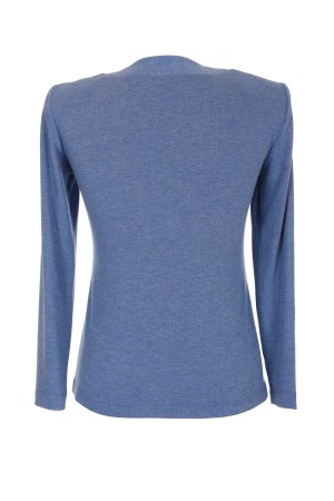  Knit Top Tricot Print V-Neck Design| M47 Modas Benidorm