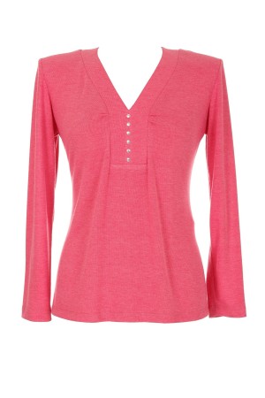  Knit Top Tricot Print V-Neck Design| M47 Modas Benidorm
